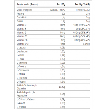 Milk Protein 90 750 grammi Gusto Banana